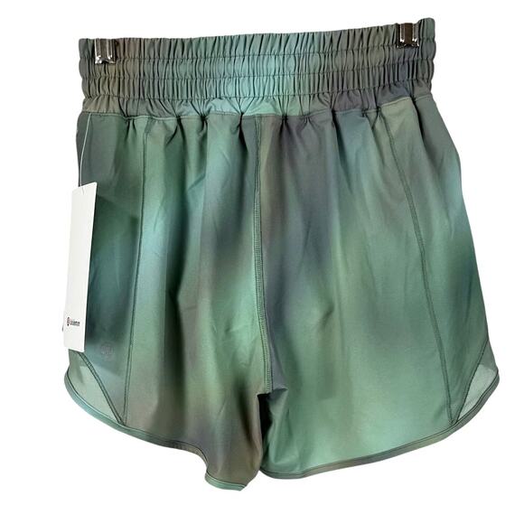 Lululemon Hotty Hot High-Rise Lined Short 4" Chroma Drift Green Size 2 NWT - Picture 2 of 12